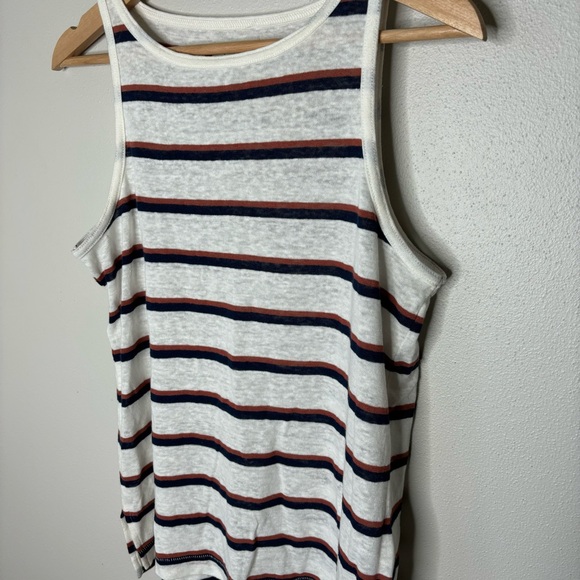 Madewell Modern Linen Tank Top in Stripe xs - Picture 3 of 6